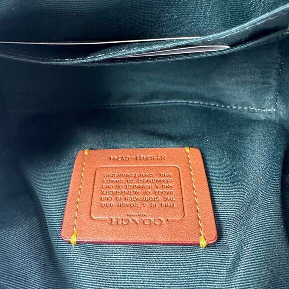 Coach CY744 Mini Rowan Crossbody Bag In Blocked Signature Leather IN Dark - Picture 5 of 9